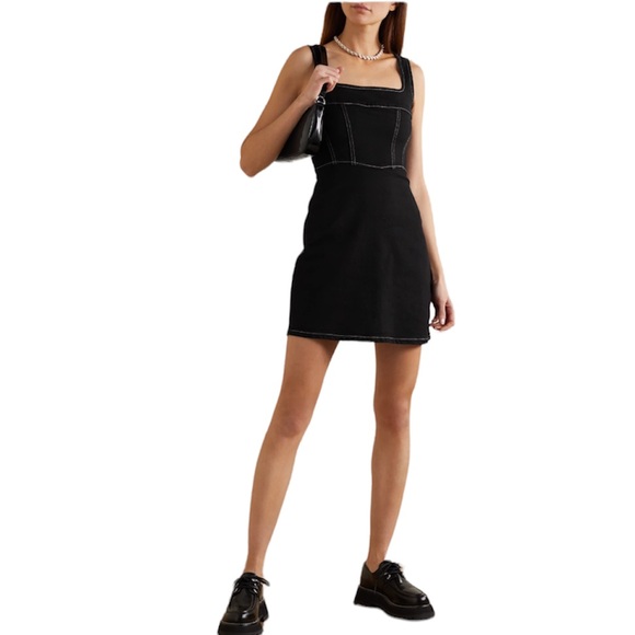 Reformation Black Denim Sleeveless Minidress NWT - Picture 4 of 16